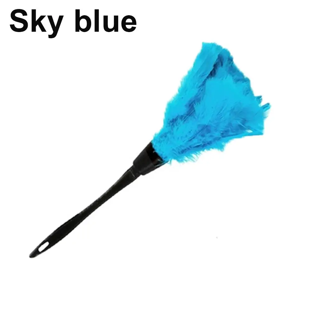 High Quality Portable Anti-static Plastic Handle Turkey Feather Duster Home Cleaning Cleaner
