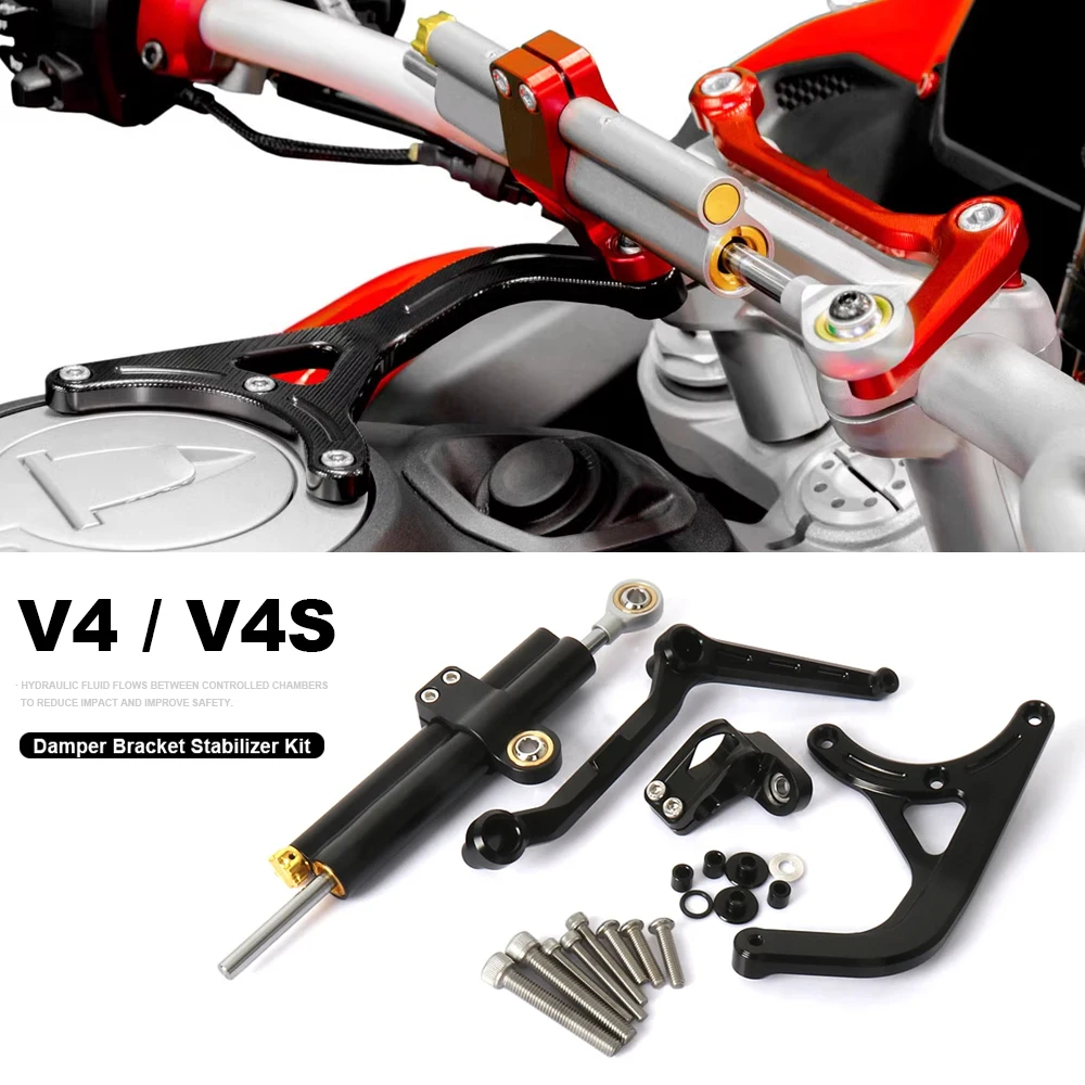 

For Ducati Multistrada V4 S MULTISTRADA V4 RS PIKES PEAK New Motorcycle Adjustable Steering Stabilize Damper Bracket Mount Kit