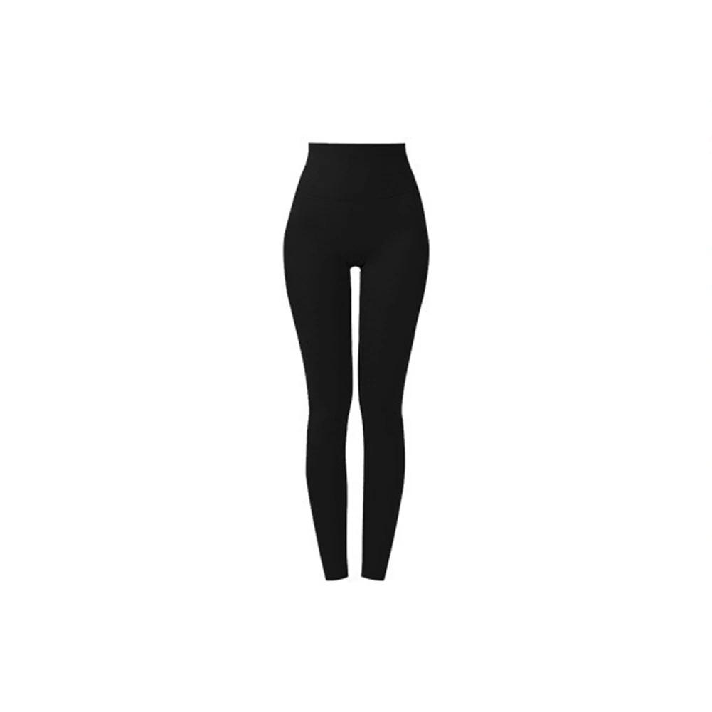 Daily Workout Pants High Waist Tights Yoga Practice Slightly Elastic Solid Color Pattern Suitable For Sports Brand New Item