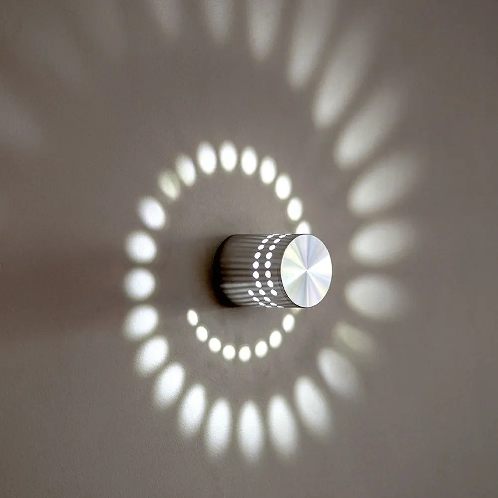 

Spiral Wall Lamp Led Ceiling Wall Sconce Light Fixture 3W AC110V 220V RGB Color Corridor Light For Party KTV Bar Home Decoration