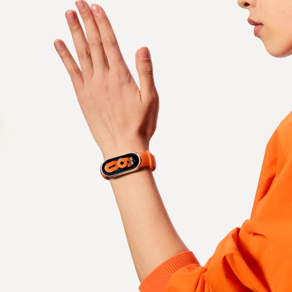 Tali silikon untuk Xiaomi Mi Band 8 9, tali NFC olahraga gelang karet gelang pulseira correa Xiaomi Smart Band 8 aksesoris