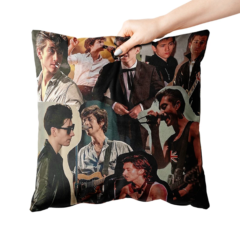 Aertemisi 18\'\' x 18\'\' Alex Turner Photo Collage Square Throw Pillow Cushion Covers Cases Pillowcases 45cm x 45cm