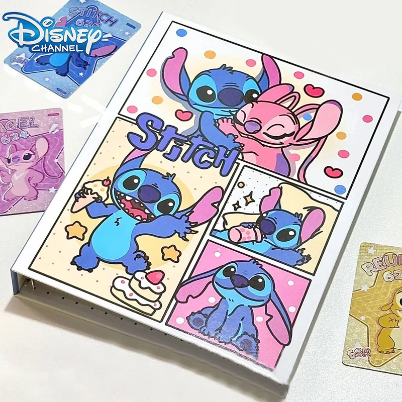 Disney Stitch Photo Album Card Book Cartoon Cute Lattice A5 Card Book Photo Storage Booklet Party Gift Christmas