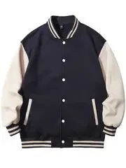 Anime Portrait Pattern Color Block Lightweight Jacket, Men's Casual Stretch Baseball Collar Varsity Jacket For Generation School