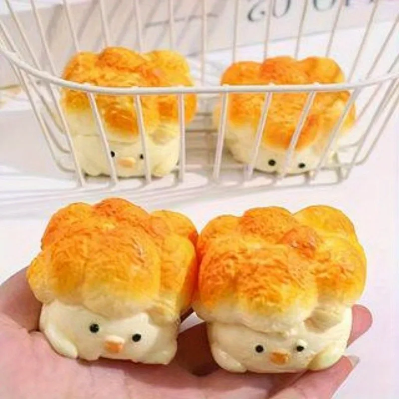 

Игрушка-стресс с курицей и рисом для попкорна, мягкий клей TPR, игрушка для отдыха, подарок на Хэллоуин и Рождество