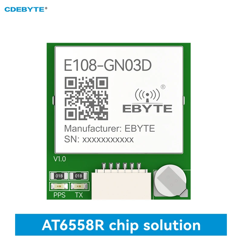 Multi Mode Satellite Position Navigation Module BDS GPS GLONASS CDEBYTE E108-GN03D Low Power Consumption UART Ceramic Antenna