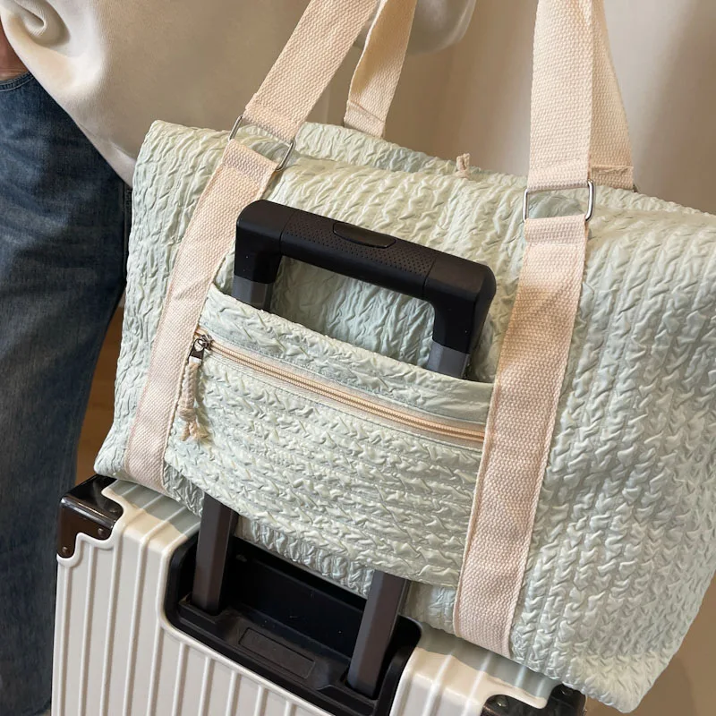 Bolsa de viaje a corto plazo para mujer, bolsa de equipaje de viaje de negocios a la moda de gran capacidad, bolsa de almacenamiento, bolsa de gimnasio para Yoga con separación en seco y húmedo