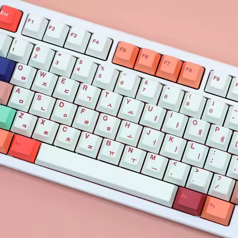 Keyboard Keycaps Korean Color Cherry Key Caps PBT Abnt2 French For Game Office Mechanical Keyboard Dye Sub Gift Custom Hangul