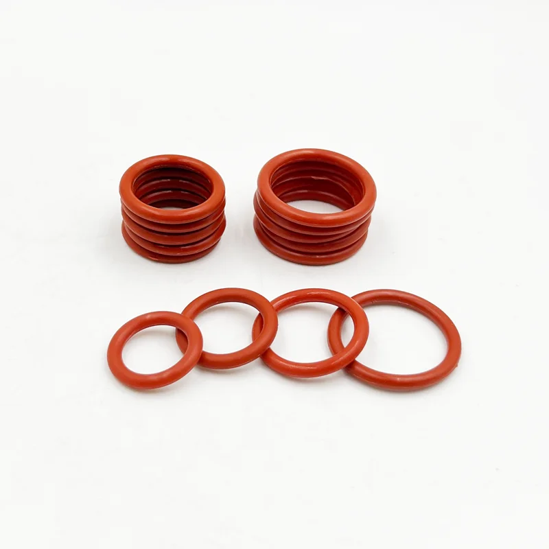 Red Silicon Oring Sealing Washer Food Grade Silicone VMQ O Ring Coffee Machine Plumbing Gasket Oil Resistant High Temperature