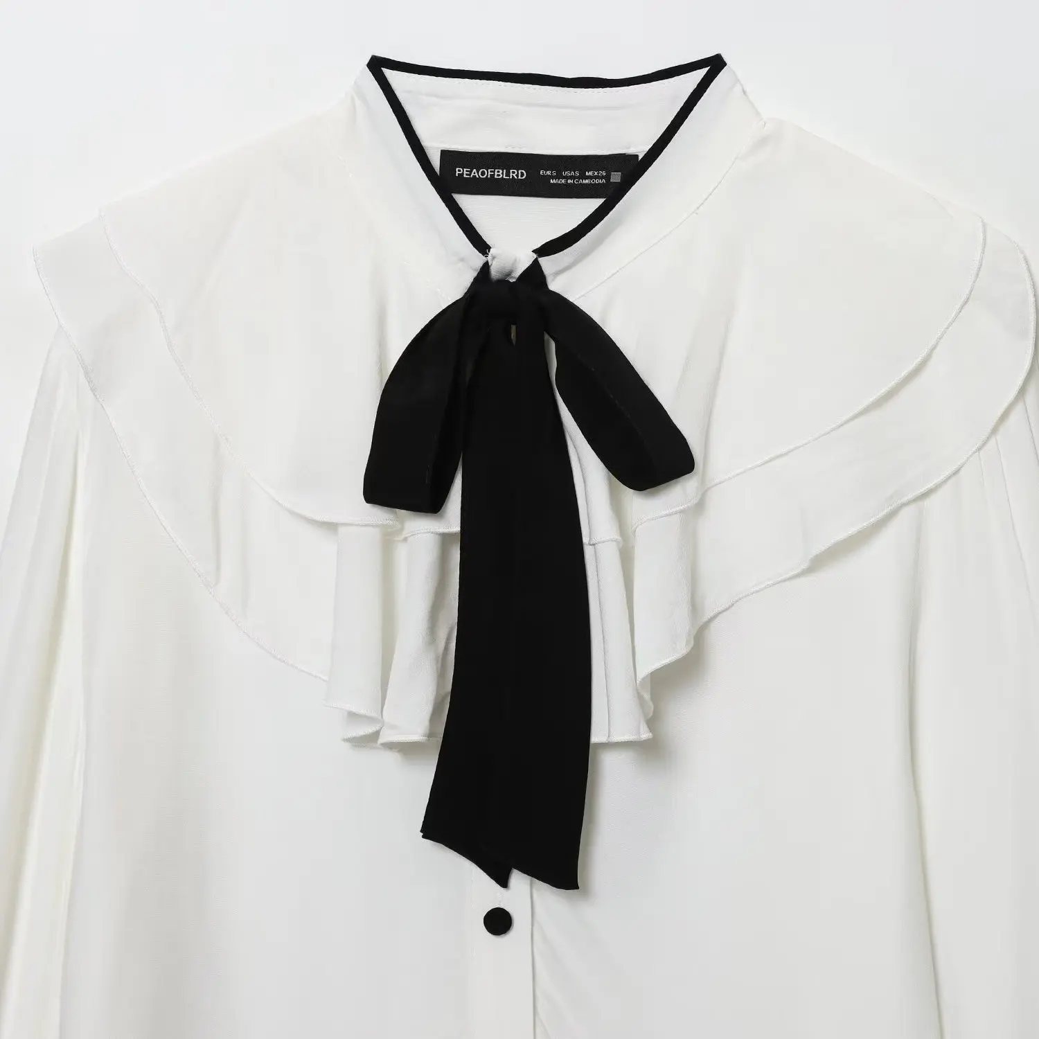 ファッショナブルな結び目重ね装飾、イルトカラー、女性用ルーズフィットロングスリーブポリエステル、イルトカラー、秋の新作