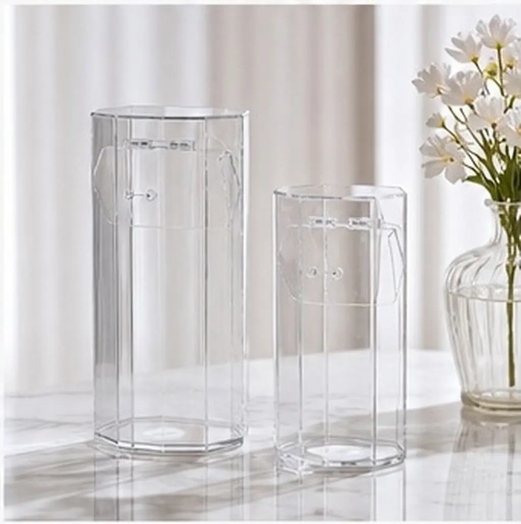 Acrylic Makeup Brush Storage Container Dustproof Cosmetics Holder Desktop Organizer for Lipstick Eyebrow Brush Nail Polish