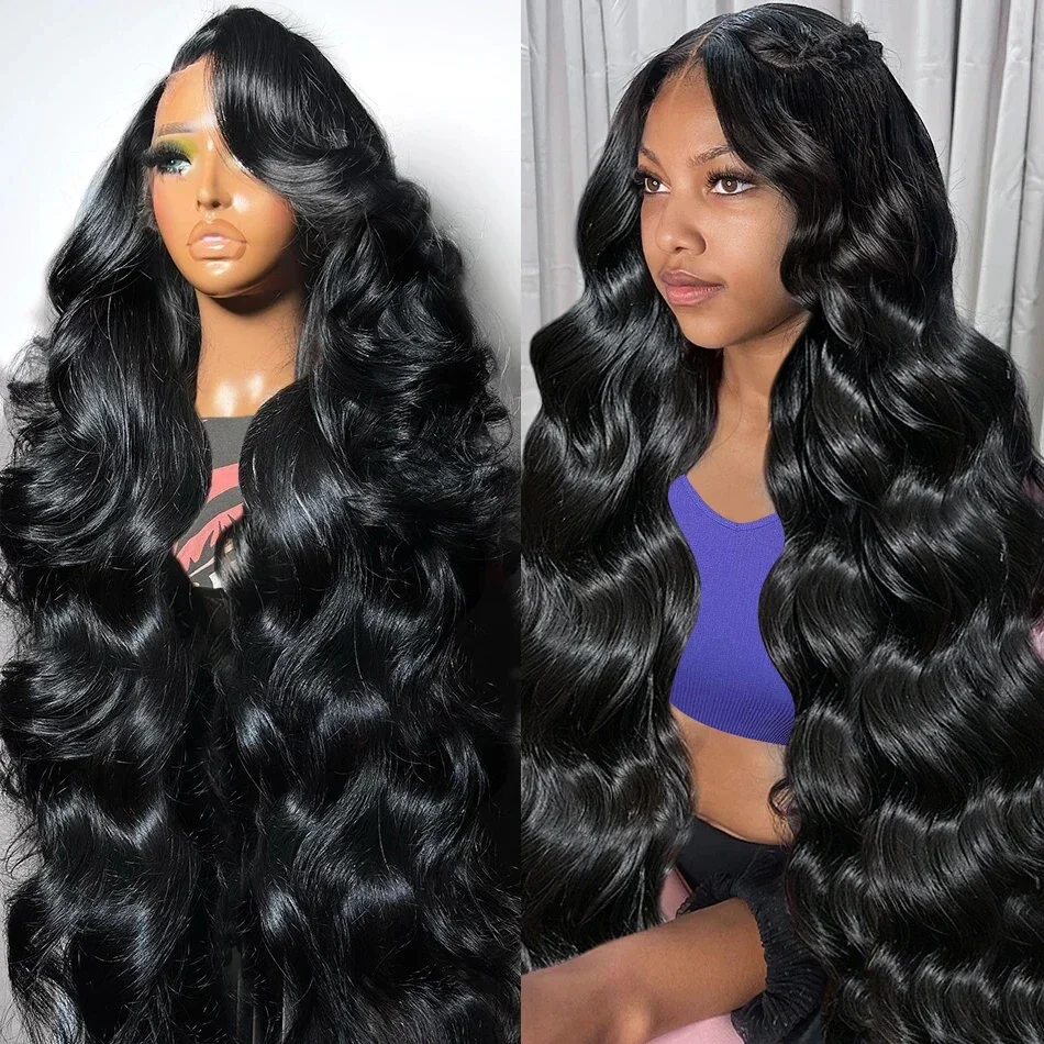 250 Density 40 Inch Body Wave 13x4 HD Lace Front Human Hair Wigs For Women 13x6 Lace Frontal Pre Plucked Human Hair