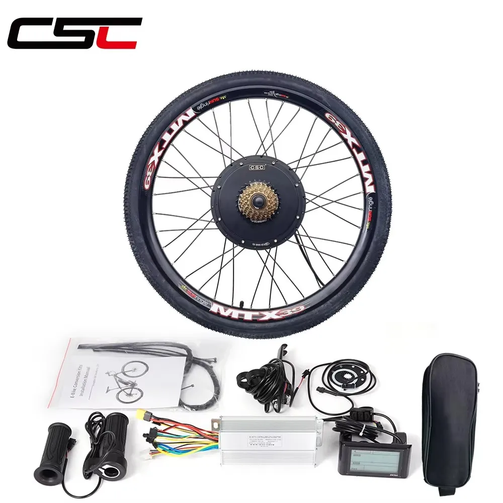 CSC DIY EBIKE Conversion Kit 26in 27.5in 29inch  48V 1000W 1500W MTX SUNRINGLE  brushless motor electric wheel for bicycle