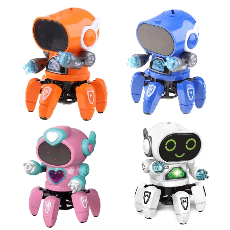 Electric Dancing Robots for Kids Toy Rock Light Music Early Education Walking Hot Seller Boys Girls Babys Toddlers