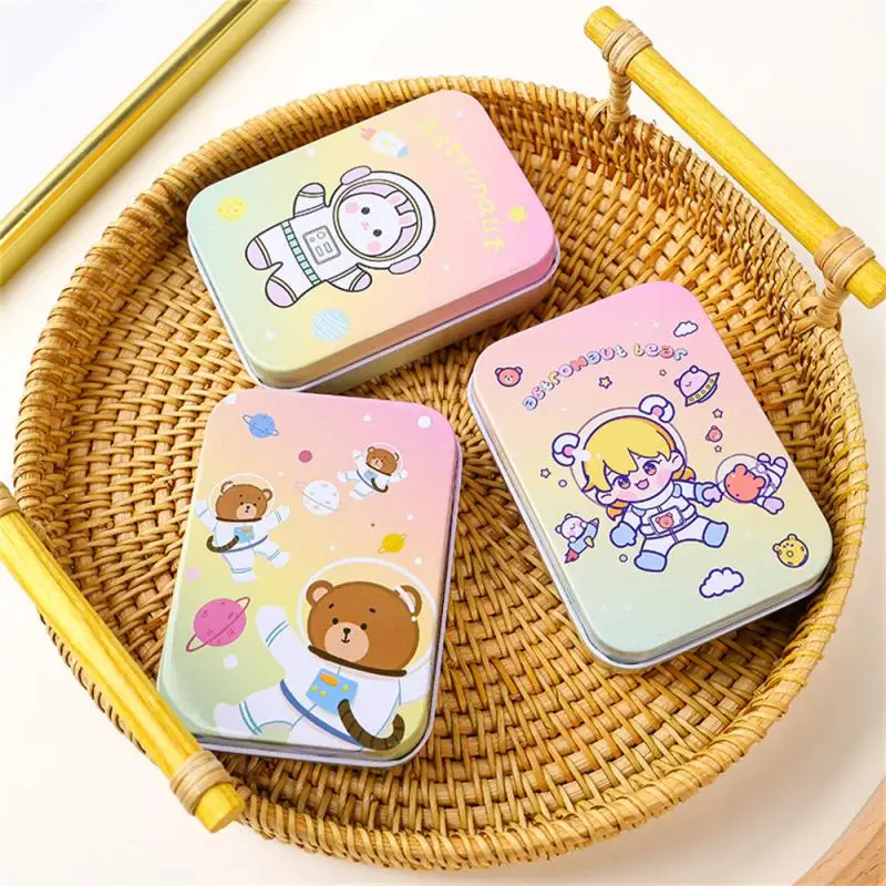 Postcard Storage Box Compact Versatile Decorative Trending Cute Unique Multifunctional Postcard Storage Gift Metal Packaging Tin