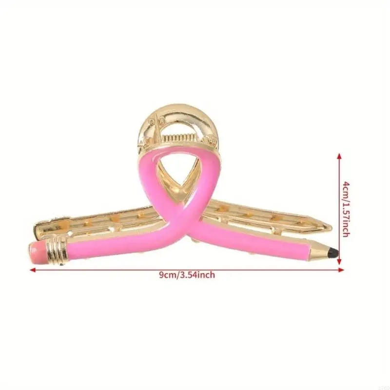 3PCS Metal Pencil Hair Claw Clip Set Funny Teacher Accessories With Strong Grip School Event Dressingup Essential - view 4