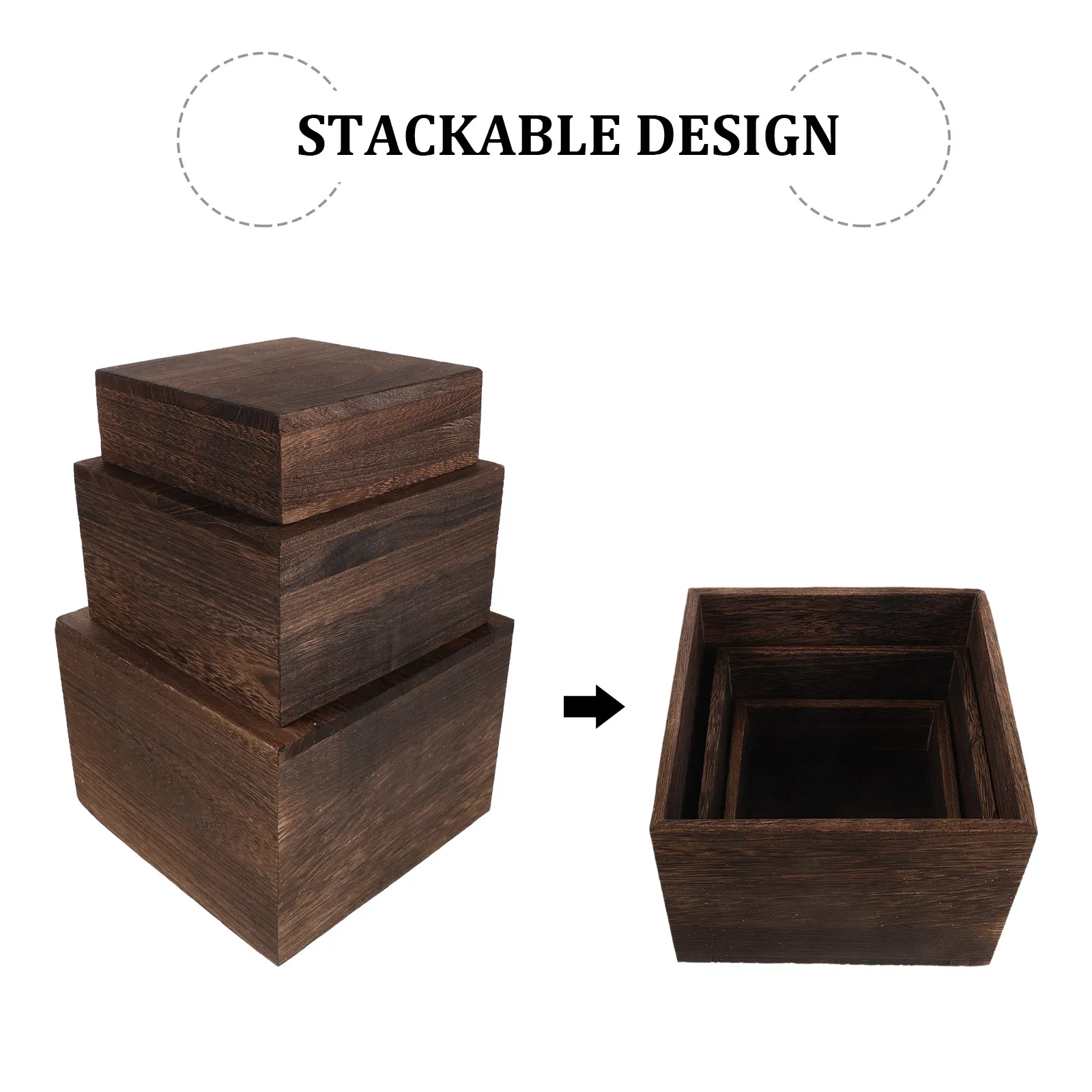 3Pcs Wooden Cake Display Stands Rustic Tiered Cupcake Holder Party Dessert Tray Wedding Candy Pastry Food Display Risers