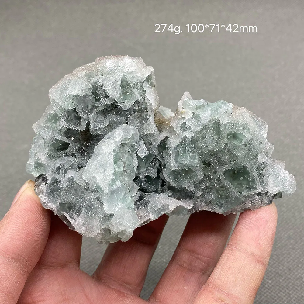 100% natural China fujian green vitreous fluorite mineral standard crystal ore specimen gemstone