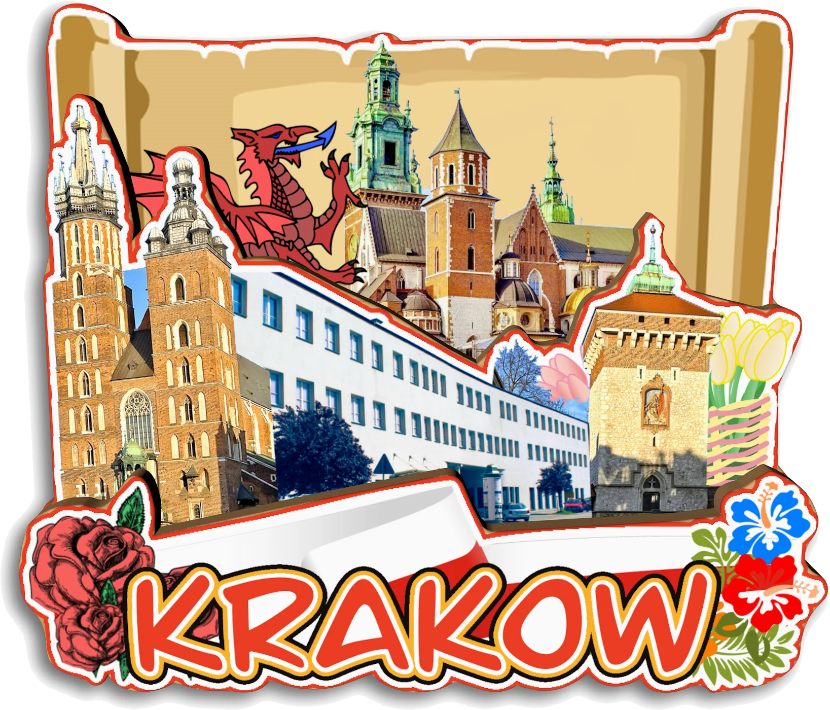 Gliwice Zabrze Warsaw Krakow POLAND Fridge Magnet Travel Souvenir Gift Handmade Decorative Refrigerator Sticker Home