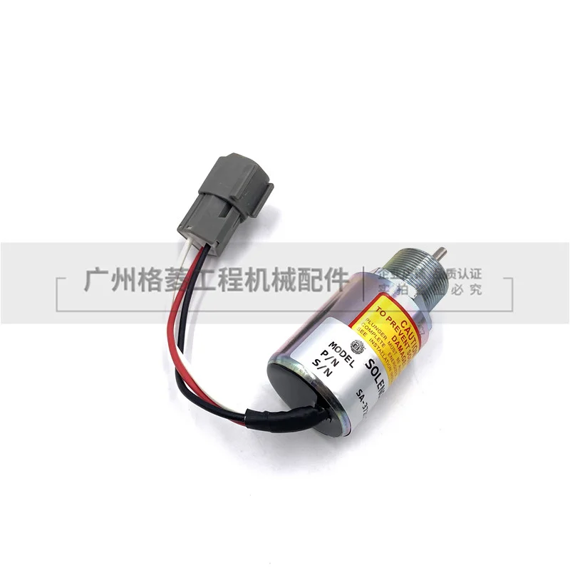 For Sumitomo SH265 engine shut-off solenoid valve Mitsubishi SA-3725-12 engine shut-off switch oil cut-off valve excavator