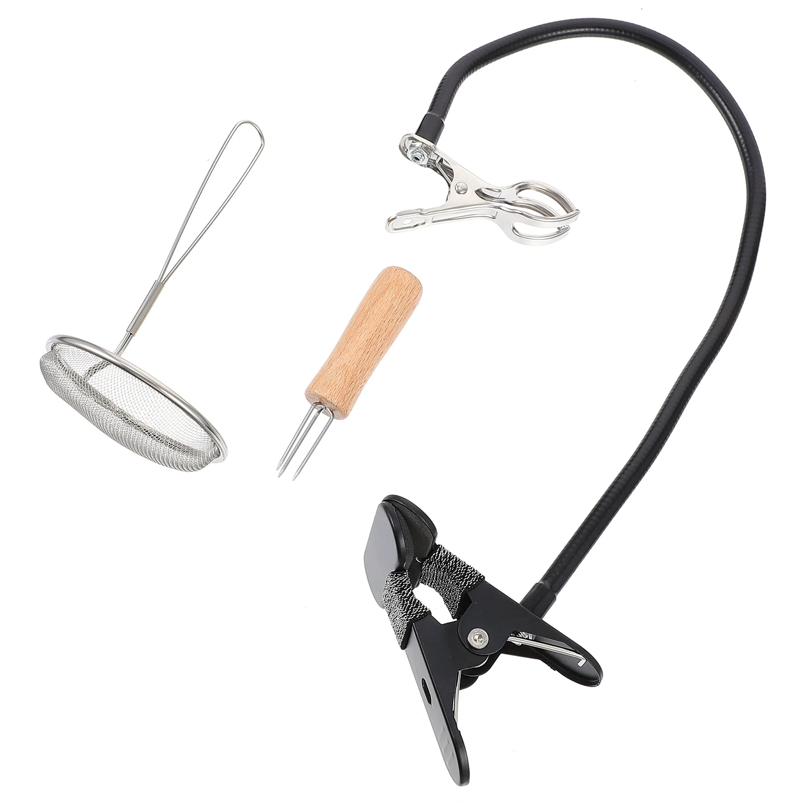 

1 комплект, зажим для рулонов мокса, регулируемый металлический гибкий держатель для прижигания, портативный для дома, путешествий, офиса, зажим для рулонов мокса