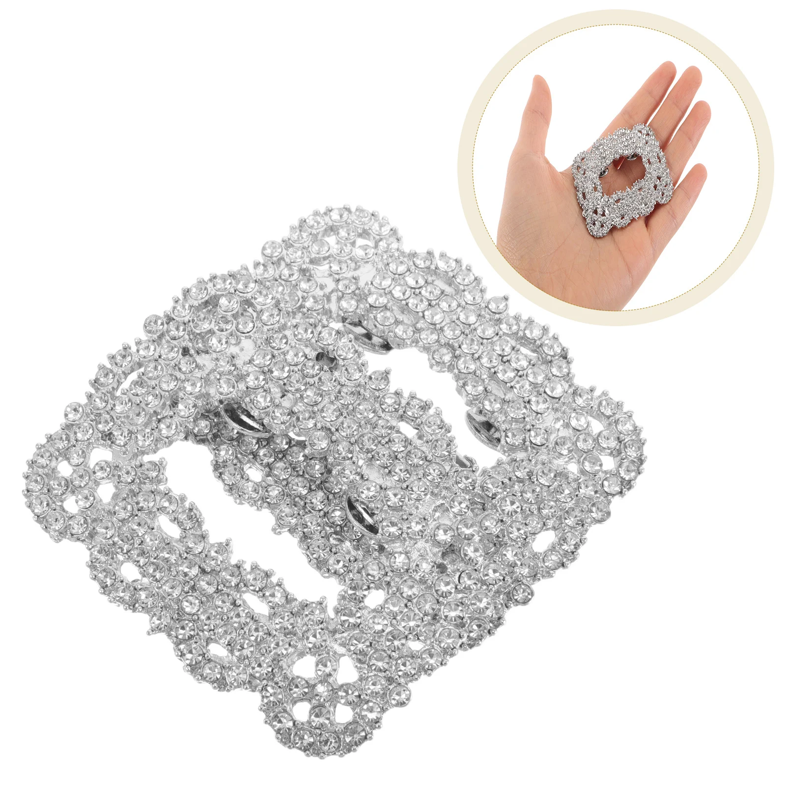 

1 Pair Rhinestone Clips Buckles Elegant Wedding High Heel Decorations Sparkling Shoe Charms For Bridal Evening Party Removable