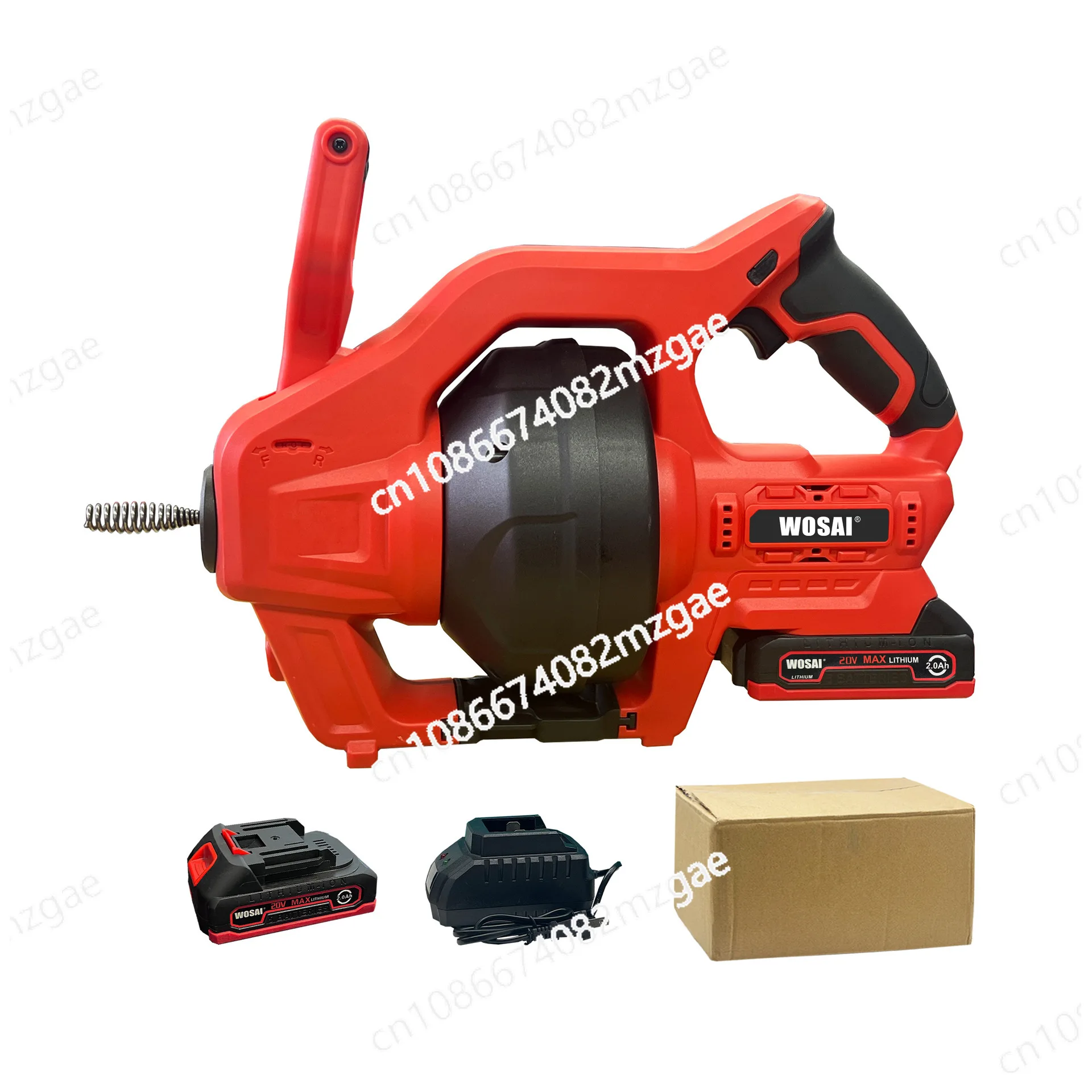 

Cordless 25ft 20V Portable Electric Drain Spiral Automatic Feed Drain Cleaner Kitchen