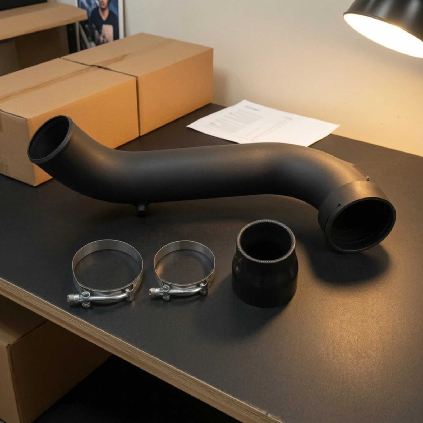 Intake Pipe Kit Automotive Intake Pipe with Silicone Coupler Long-Lasting Reinforced for German Luxury Vehicle Owners