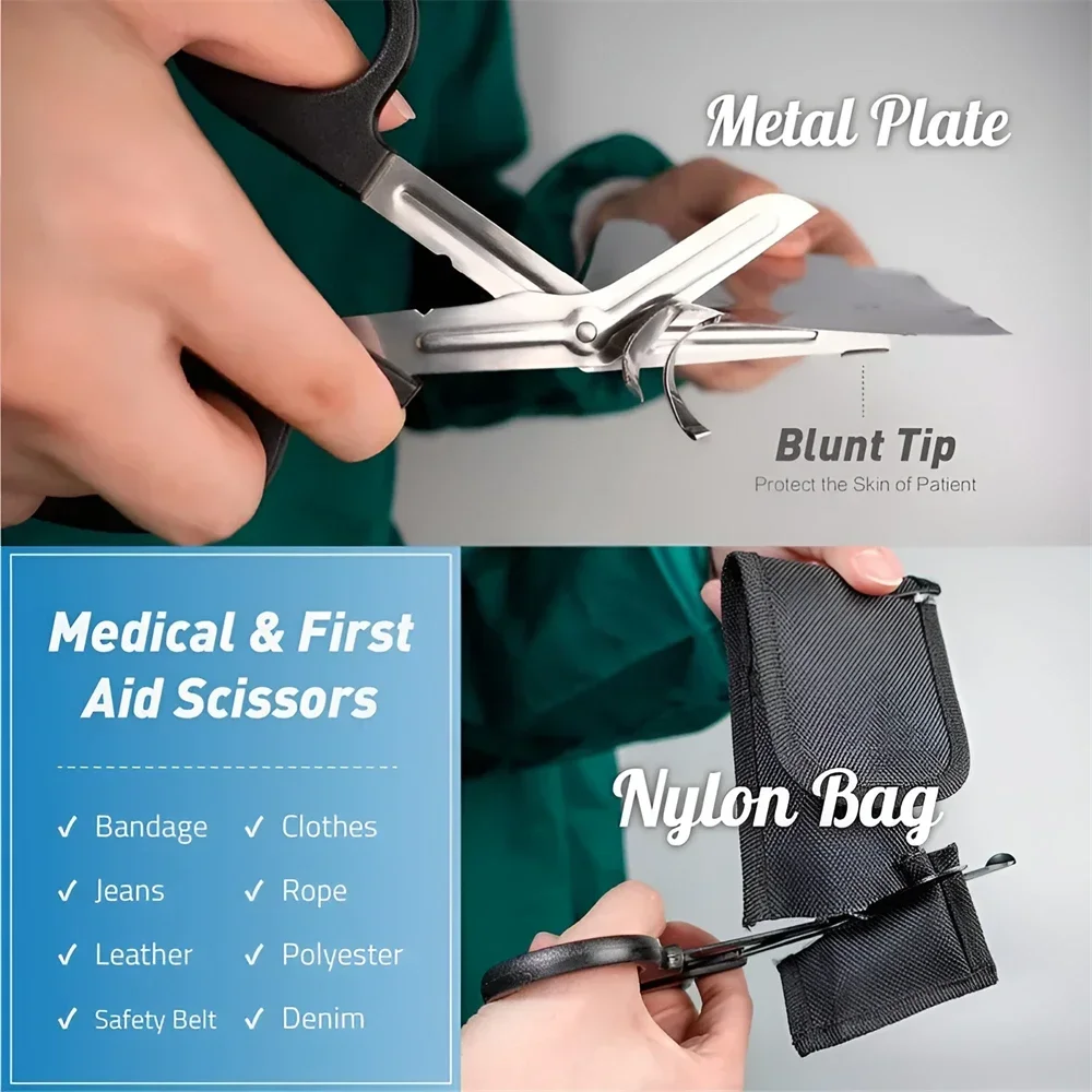 Paramedic Medical Rescue Tools Trauma Gauze Emergency First Aid Scissors Outdoor Utility Wilderness Survival Camp Bandage Care