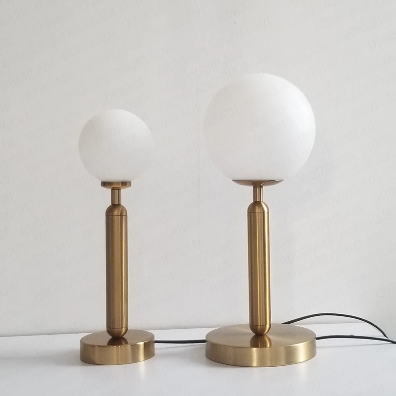 Glass Ball Table Lamp Luxurious Living Room Office Bedroom Bedside Light Night Postmodern Reading Lamp Home Decorative