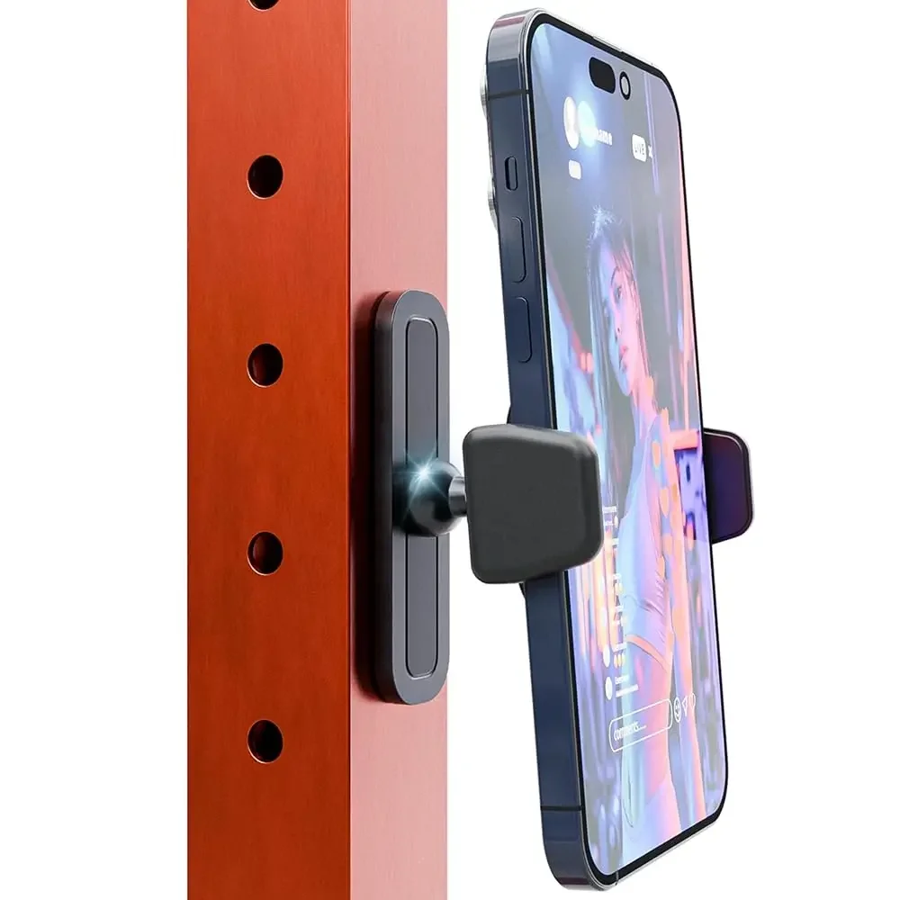 

Magnetic Phone Holder for Gym – Essential Gym Rats Stuff – Magnetic Tripod for iPhone and Magnet Phone Mount– Home Workout A