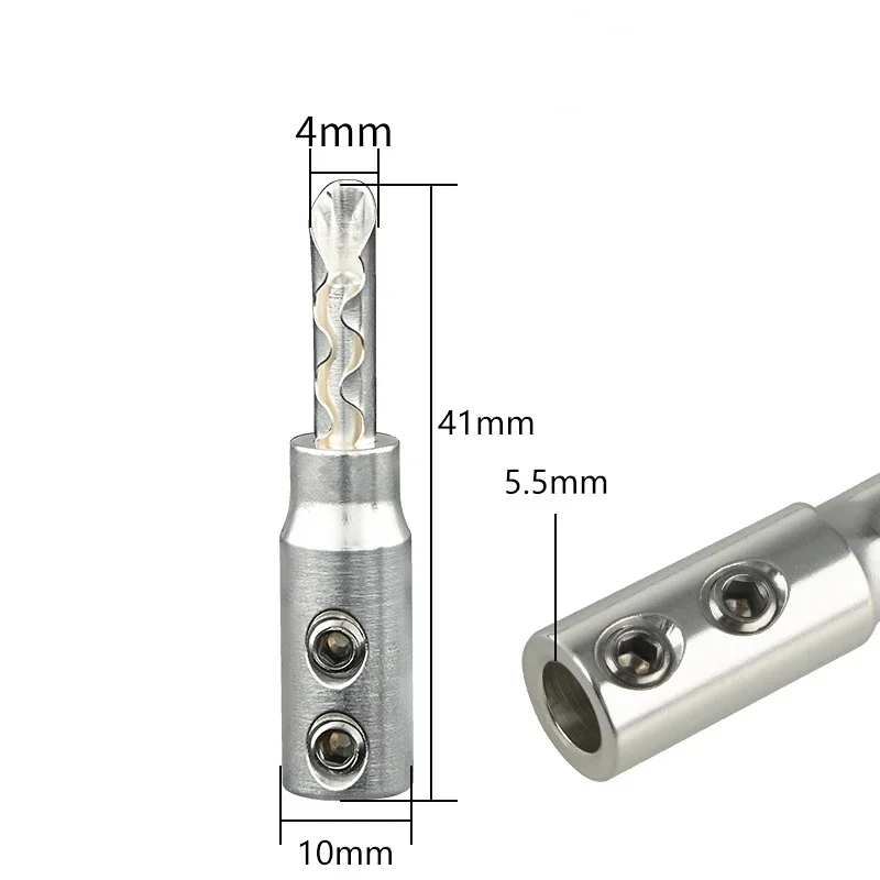Złącze kabla głośnikowego wzmacniacza Posrebrzana wtyczka bananowa Bezlutowy miedziany adapter audio HiFi — zdjęcie produktu 3