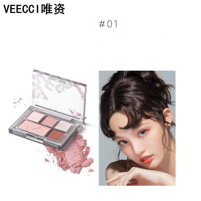 アイシャドウパレット 5個セット Veecci-アイシャドウパレット,真珠のきらめく色,長持ちする,5色