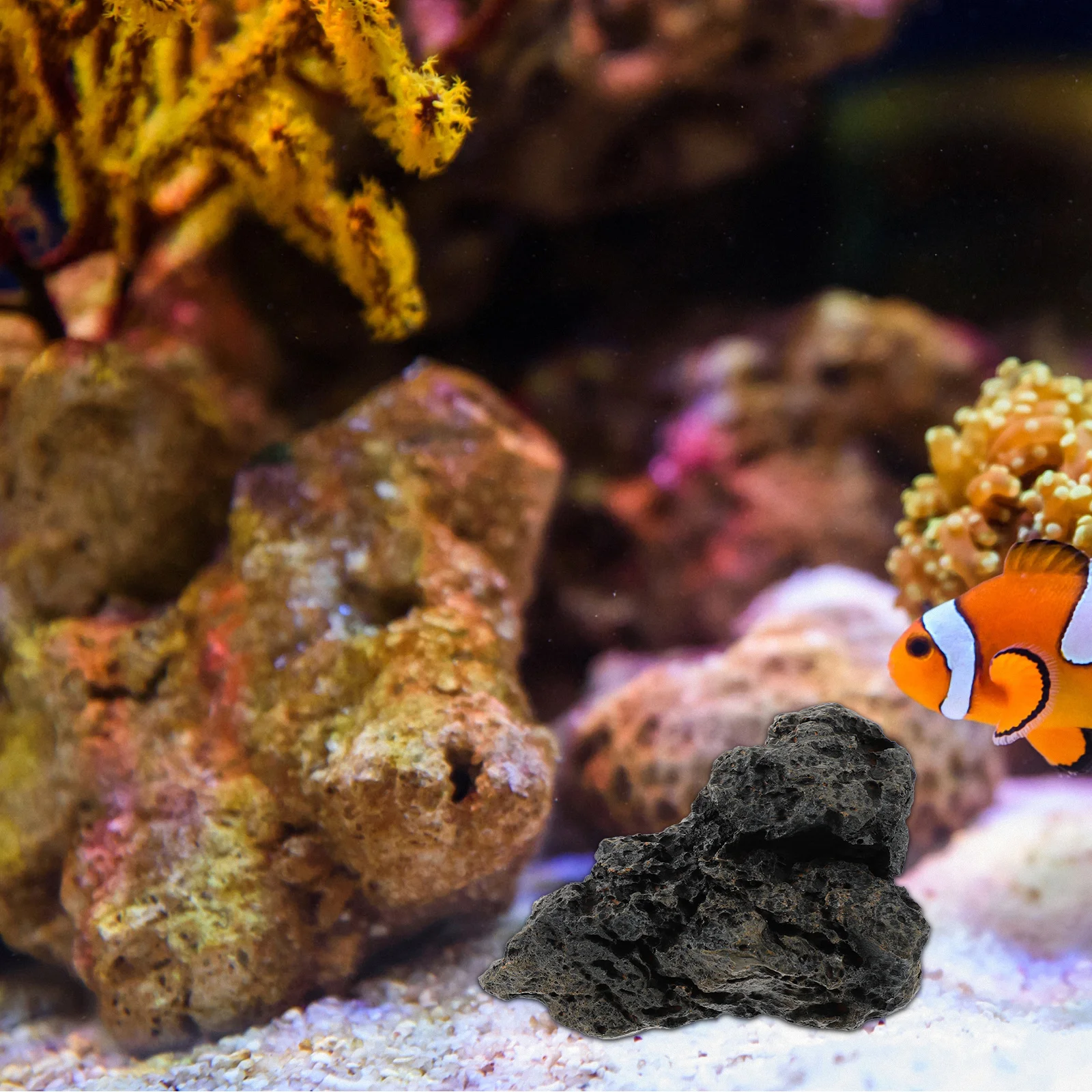 

Aquarium Landscape Simulation Stone Ornaments Realistic Resin Fish Tank Decoration Eco-Friendly Safe Non-Fading Lifelike