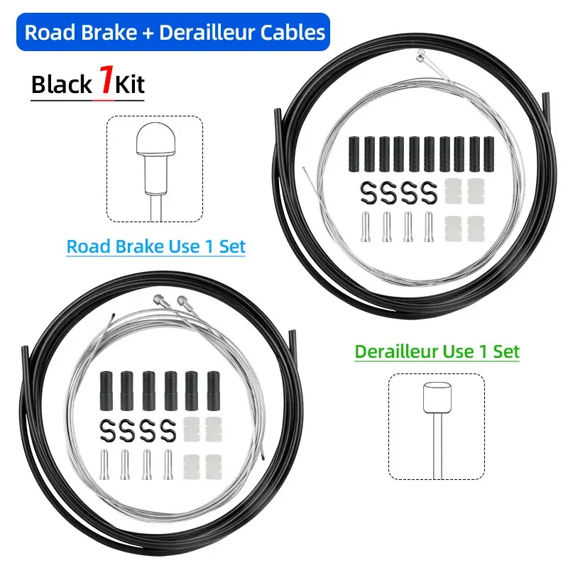 Bremsschaltwerk Kabel Kit Carbon Stahl Draht MTB Rennrad Vorne Hinten Innenleitung Shifter Kabel Draht Schnalle Disc System Teile