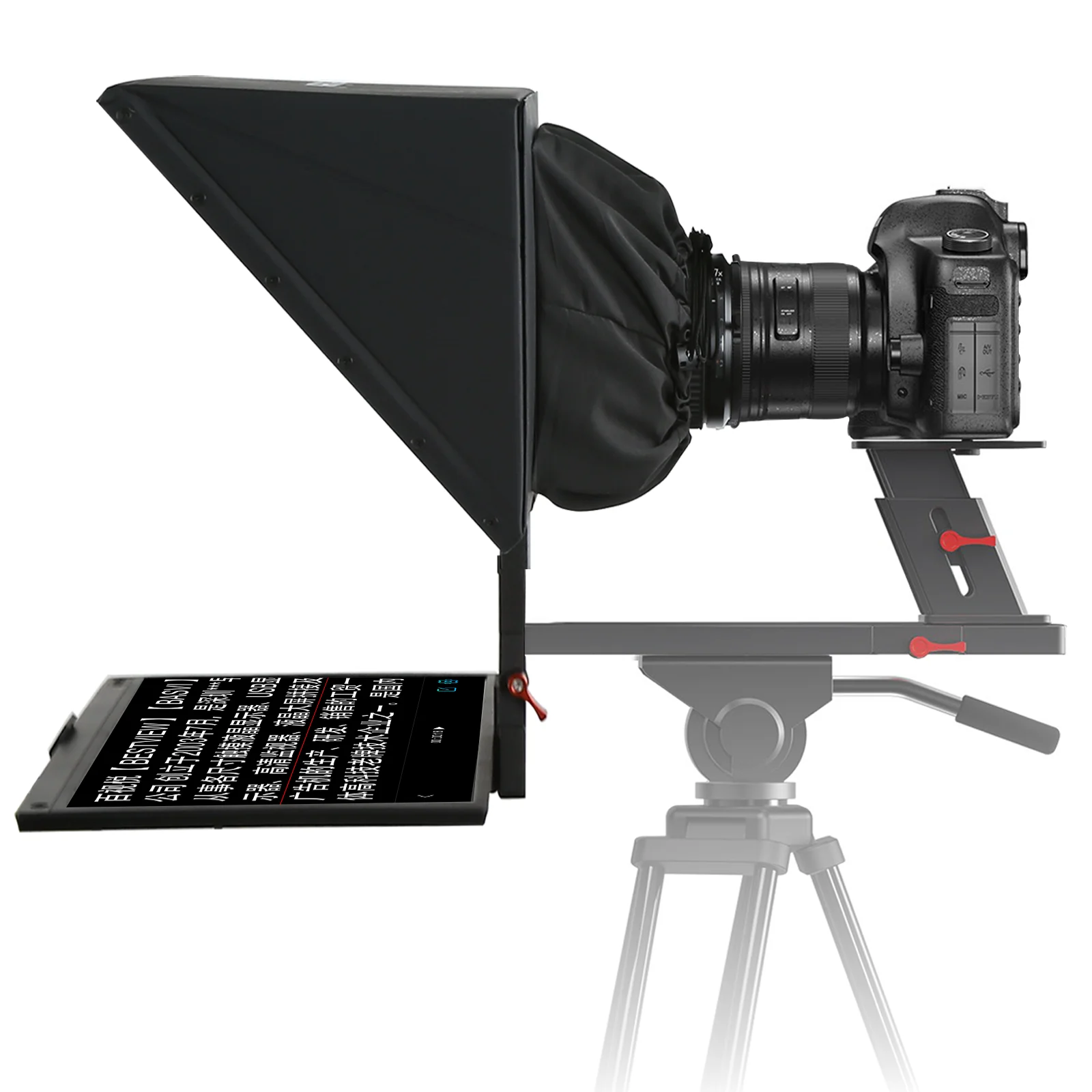 Desview กระจกหน้าจอสูงอลูมิเนียมอัลลอยด์17 "Teleprompter สำหรับ iPad/DSLR/กล้องถ่ายวิดีโอมุมกว้าง TP170การบันทึกวิดีโอเลนส์กล้องถ่ายรูป