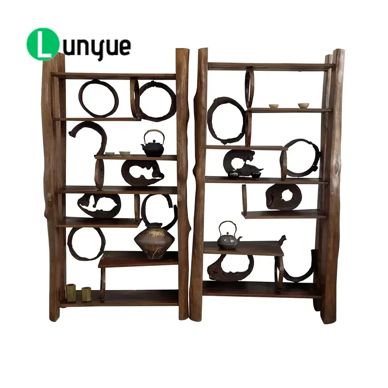 Solid Wood 6 Tier Bookshelf Eco Friendly Storage Rack for Home Office Personalized Creative Design Furniture