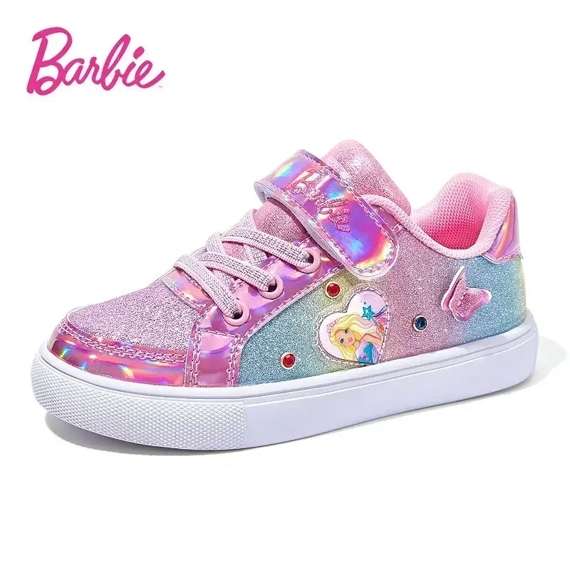 Cartoon Barbie Canvas Shoe Anime Children Fashion Outdoor Sneakers Cute Girl Comfortable Breathable Shoes Kawaii Anti-Slip Shoes