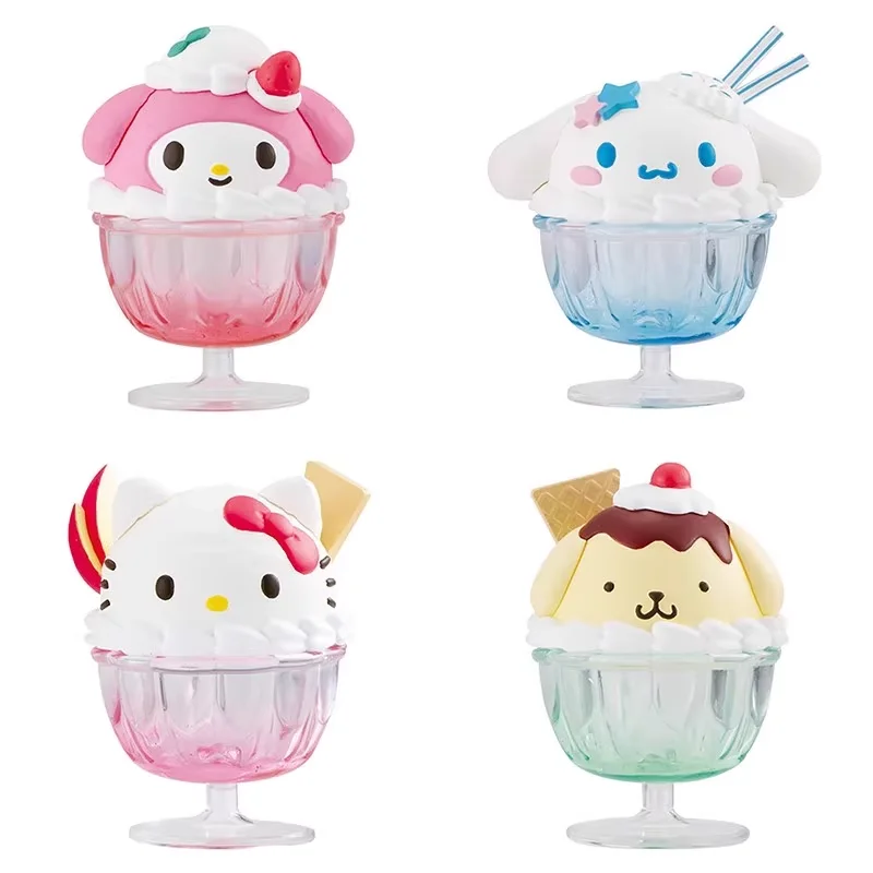 

Кавайная аниме-фигурка, модель игрушки, десертная чашка для мороженого, Cinnamoroll, украшение для рабочего стола, милая коробка-сюрприз, рождественские праздничные подарки