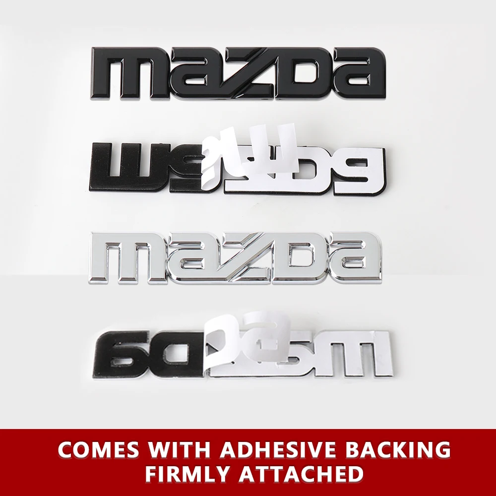 1pc 3D ABS Metal Car Rear Trunk Tail Letters Badge Emblem Logo Sticker For mazda Axela Atenza CX-3 CX-5 CX-8 MS demio MPS 3 6