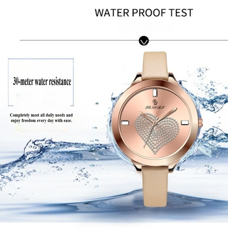 2025 New Heart Creative Fashion Ladies Watch Casual Trend Student Waterproof Quartz Watch Luxury Birthday Gift