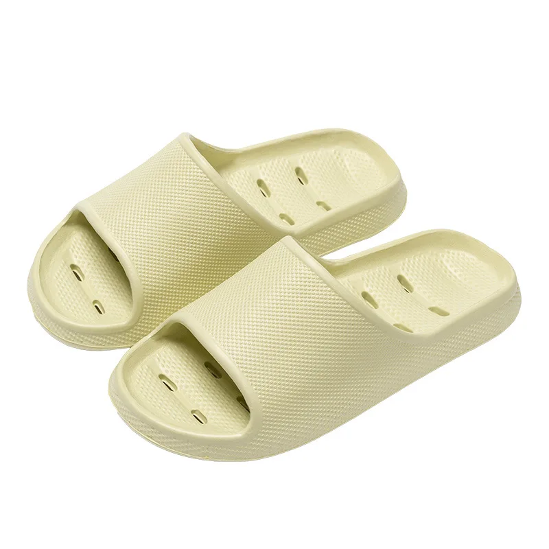 Pantoufles d'été HOQuick Dry pour hommes et femmes, chaussures oligshoes souples d'intérieur, tongs non aldes pour couples, sandales de douche évidées