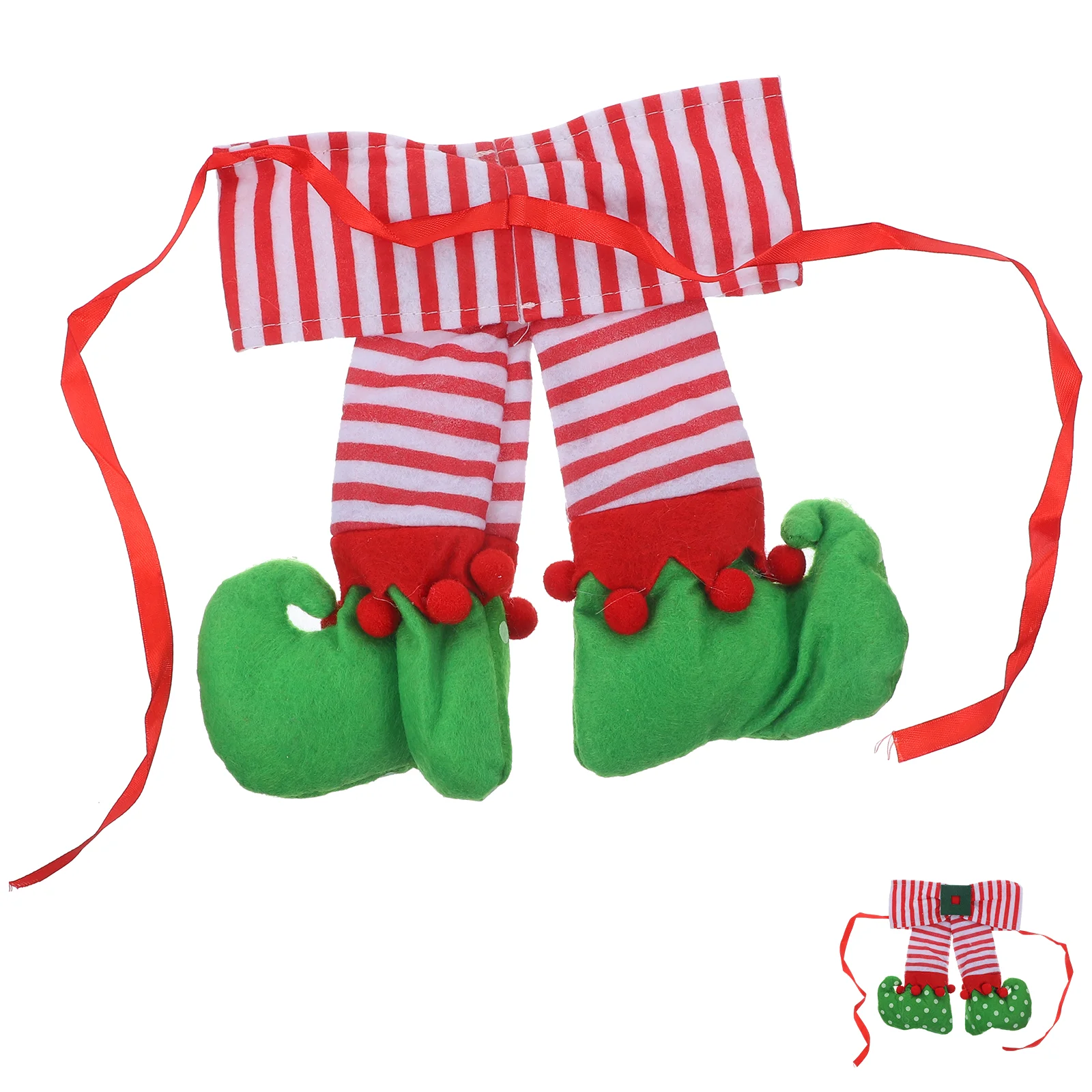 Ornaments for Christmas Tree Hanging Bow Tie Stockings Hangers Elves Candy Cane Decorations