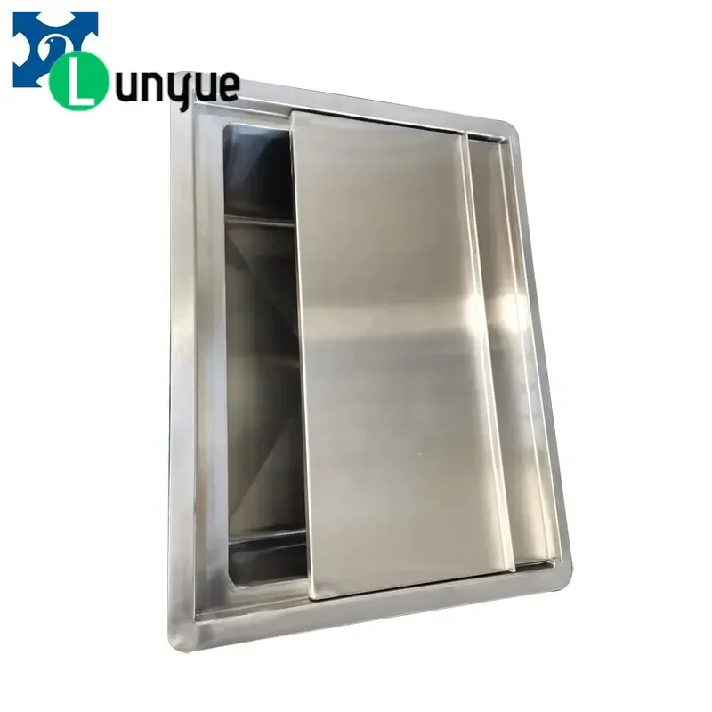 NSF Certified Food Grade 304 Stainless Steel Brushed Freezer Lid Rectangular Beverage Storage Container Durable Rust