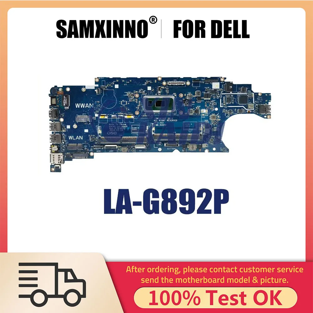 

Laptop Mainboard For DELL Latitude LA-G892P 5400 CN-05T75M CN-06RVRC 06RVRC Notebook Motherboard I7 8th Gen CPU Systemboard