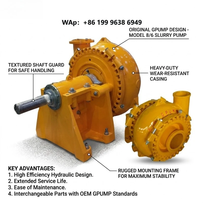 Heavy Duty 8 Inch Sand and Gravel Pump Centrifugal Dredging Pump for River Sand Mining Industry