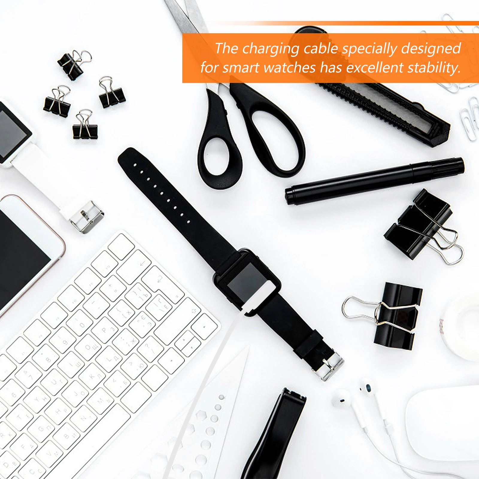 

2 Pcs Magnetic Charging Cable Smart Watch Suction Accessories Universal for Cord Efficient