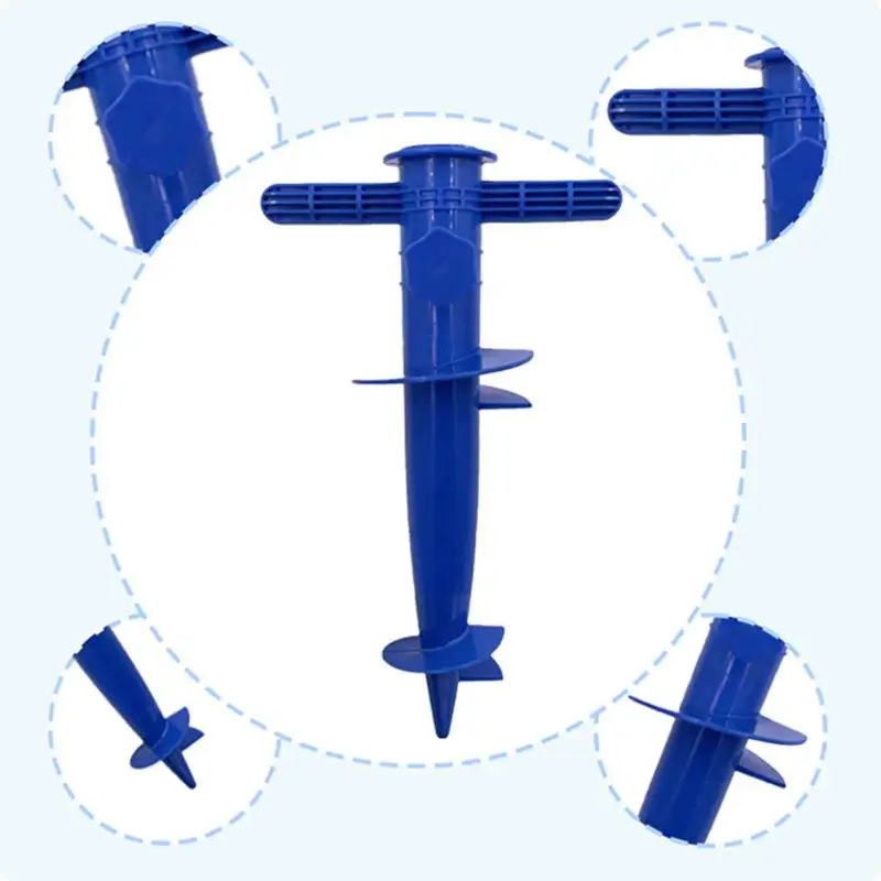 Adjustable Plastic Umbrella Base Anchor Stand Spike Auger For Sun Beach Patio Sand Ground Fixing