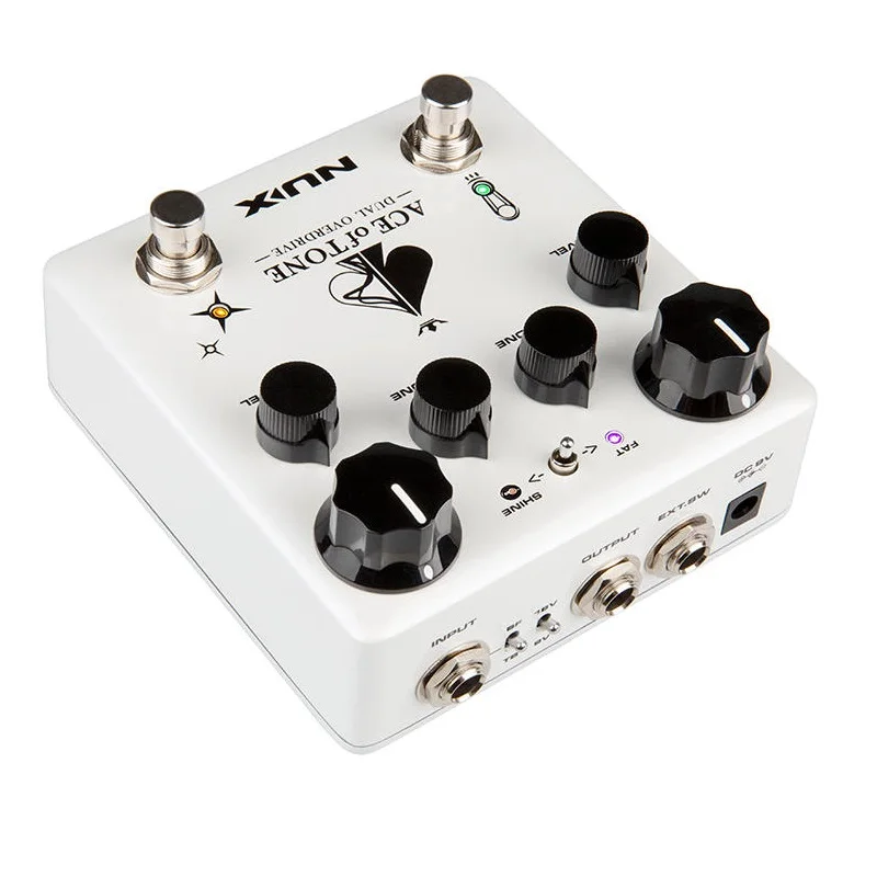 NUX NDO-5 ACE of TONE Dual Overdrive in a Stompbox. Double pedal double overload effect guitar accessories