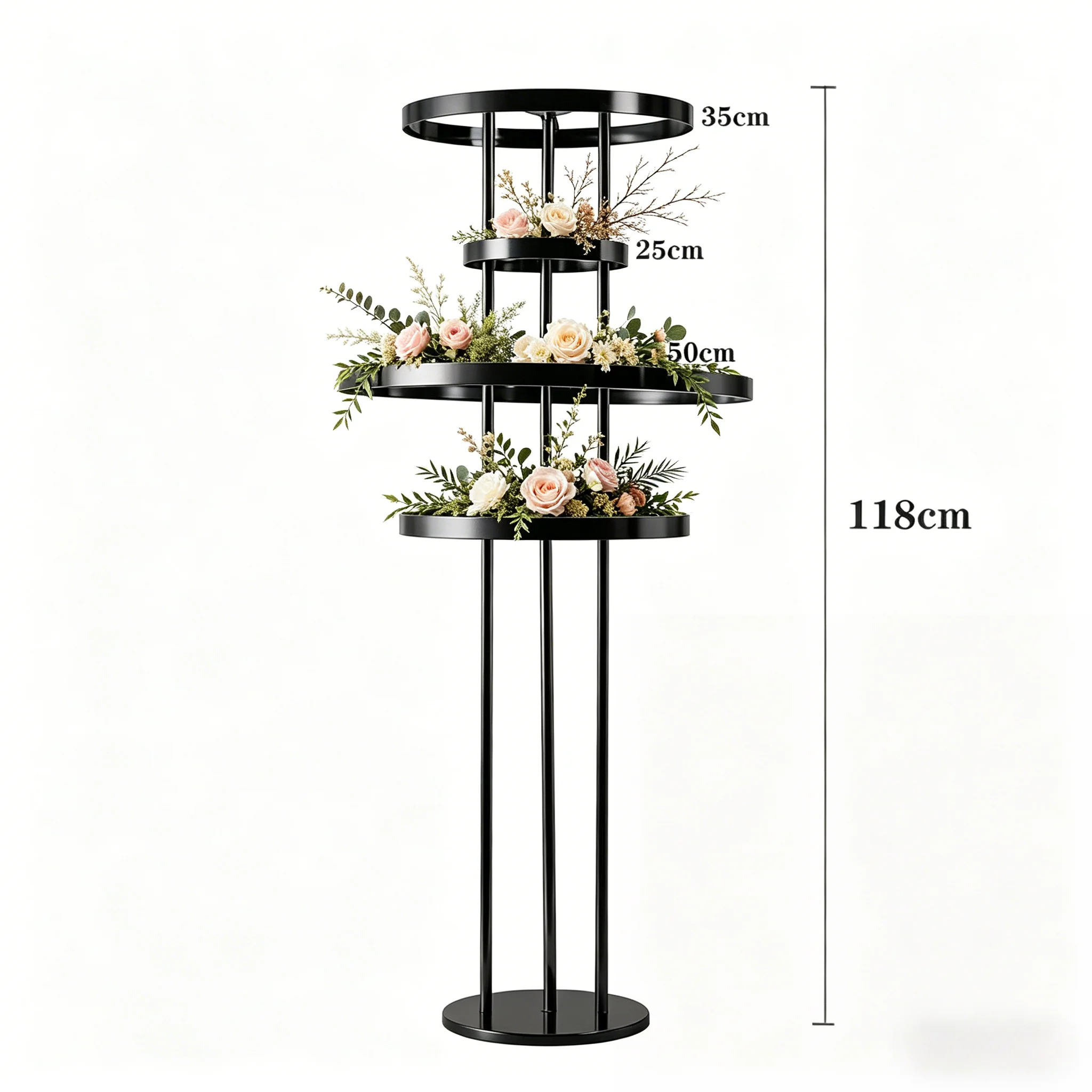 

5PCS 46 Inch Wedding Flower Stand Bridal Showers Banquet Table Centerpiece Home Decoration Props Road Lead Table for Events
